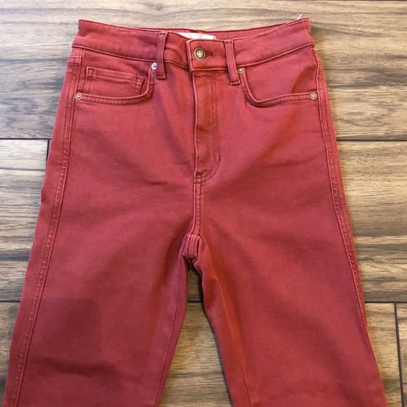 New Free People Red Raw High-Rise Jegging - Picture 6 of 9